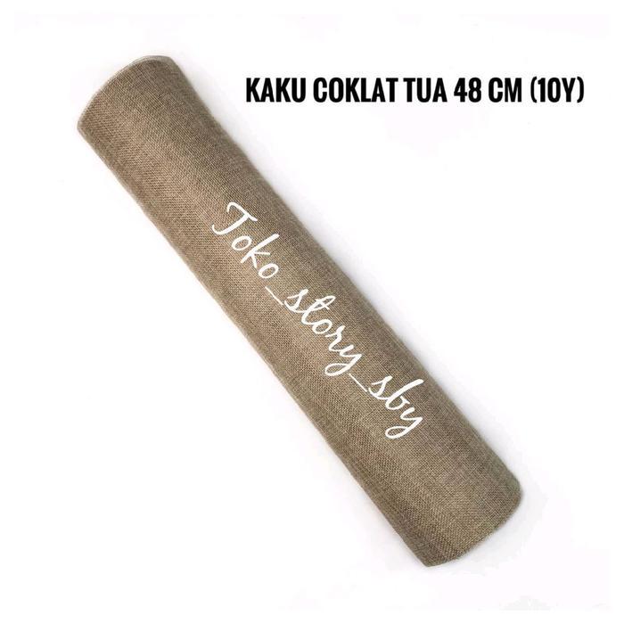 1 Roll (10 Yard) - Kain Goni Halus Kaku Burlap Ivory Kain Kerajinan