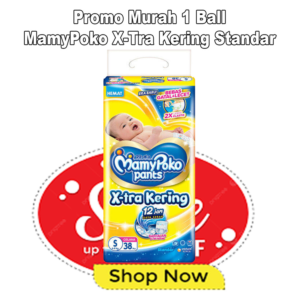 Mamypoko Xtra Kering Standar Pants S38 M32 L28 XL26 XXL24 Mami Poko Ekstra Kering Std