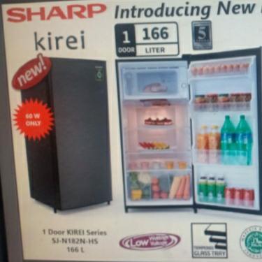 Kulkas Sharp Sj-N182N New Kirei Low Watt 1 Pintu 182N