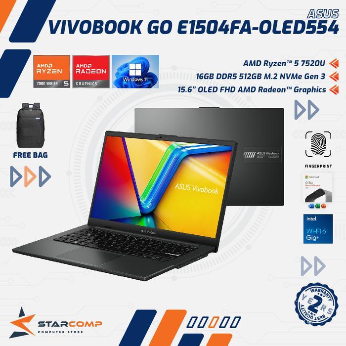 ASUS Vivobook E1504FA-OLED554 AMD Ryzen 5 7520 16GB 512GB 15.6" FHD - Black
