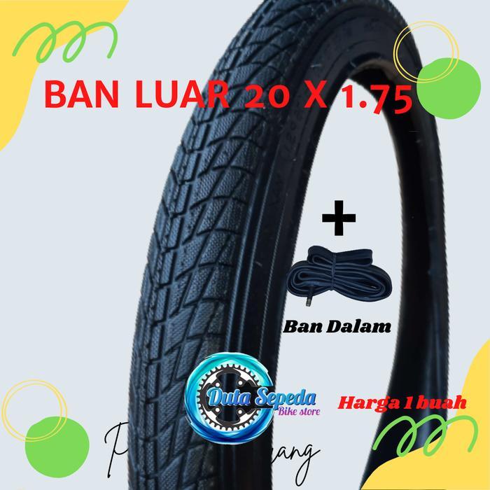 Paket Ban Luar Sepeda Lipat / Mini Ukuran 20 X 1.75 - 1.95 Kembang Halus