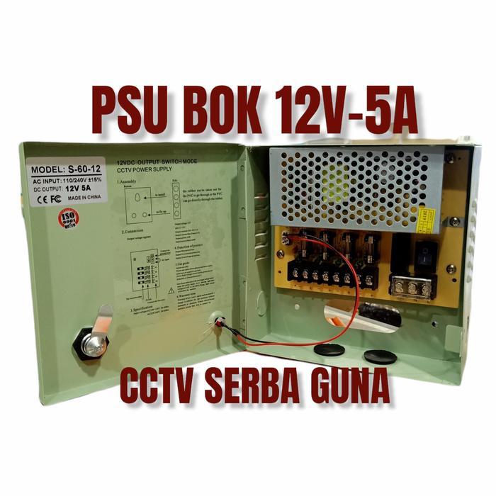 Power Suplay Bok 5A 12V Panel Buat Cctv 4Ch