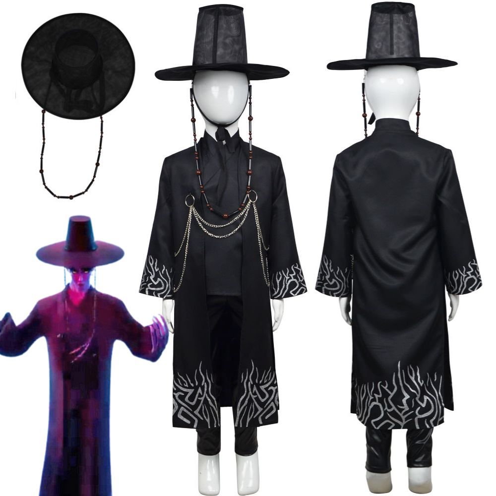 Kids Boys Jinu Demon Hunters Cosplay Saja Boys Costume Disguise Uniform Hat Idol Roleplay Outfits