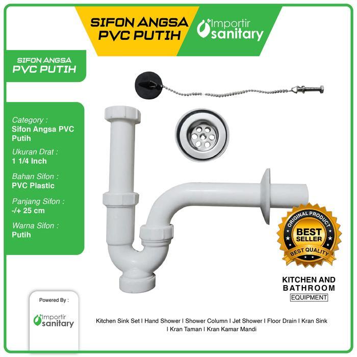 Sifon Angsa Pvc Plastic Putih/Sifon Angsa Wastafel/Sifon Angsa Anti Mampet Original