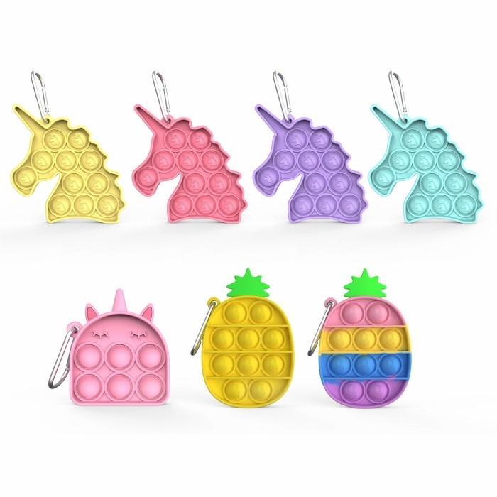 READY unicorn pop it mini keychain gantungan kunci pop its fidget toy