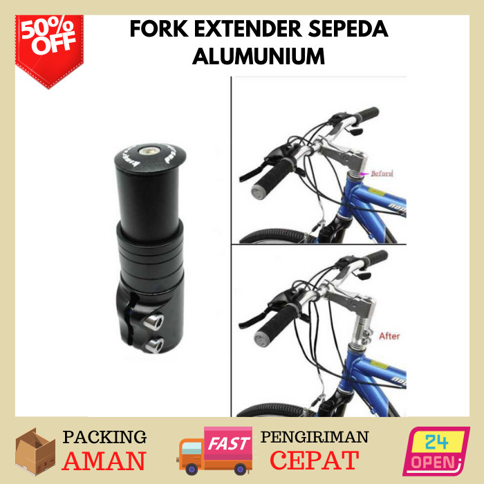 Ekstensi Fork Stem Setang Sepeda Gunung / Adaptor Peninggi Setang Sepeda Gunung Bmx Jepit Lipat Fixi