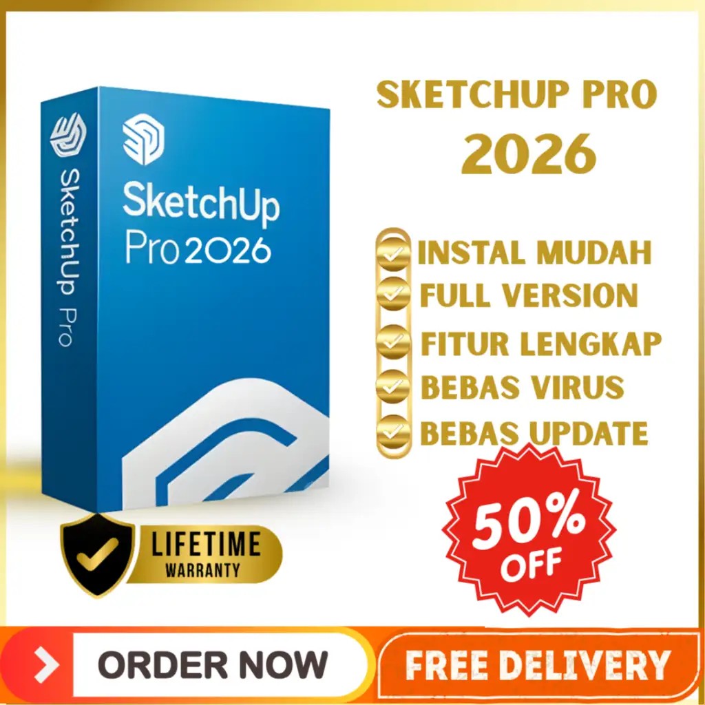 Sketchup Pro 2026 + Vray + Enscape Full Version Original Lifetime + Panduan Instalasi