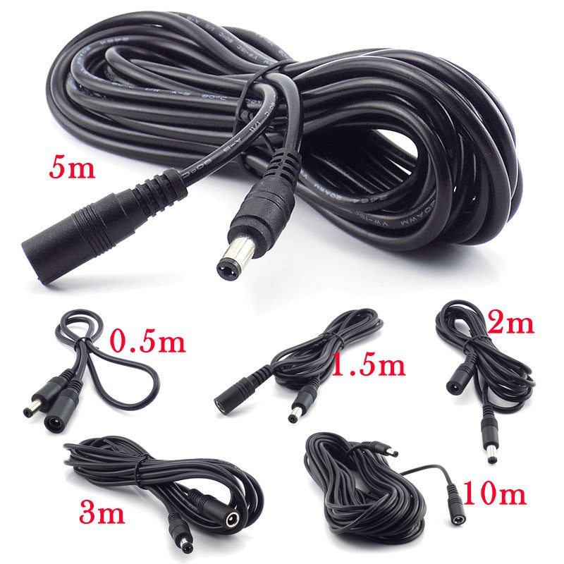 ESCAM Female to Male Plug CCTV DC Power Cable Extension Cord Adapter