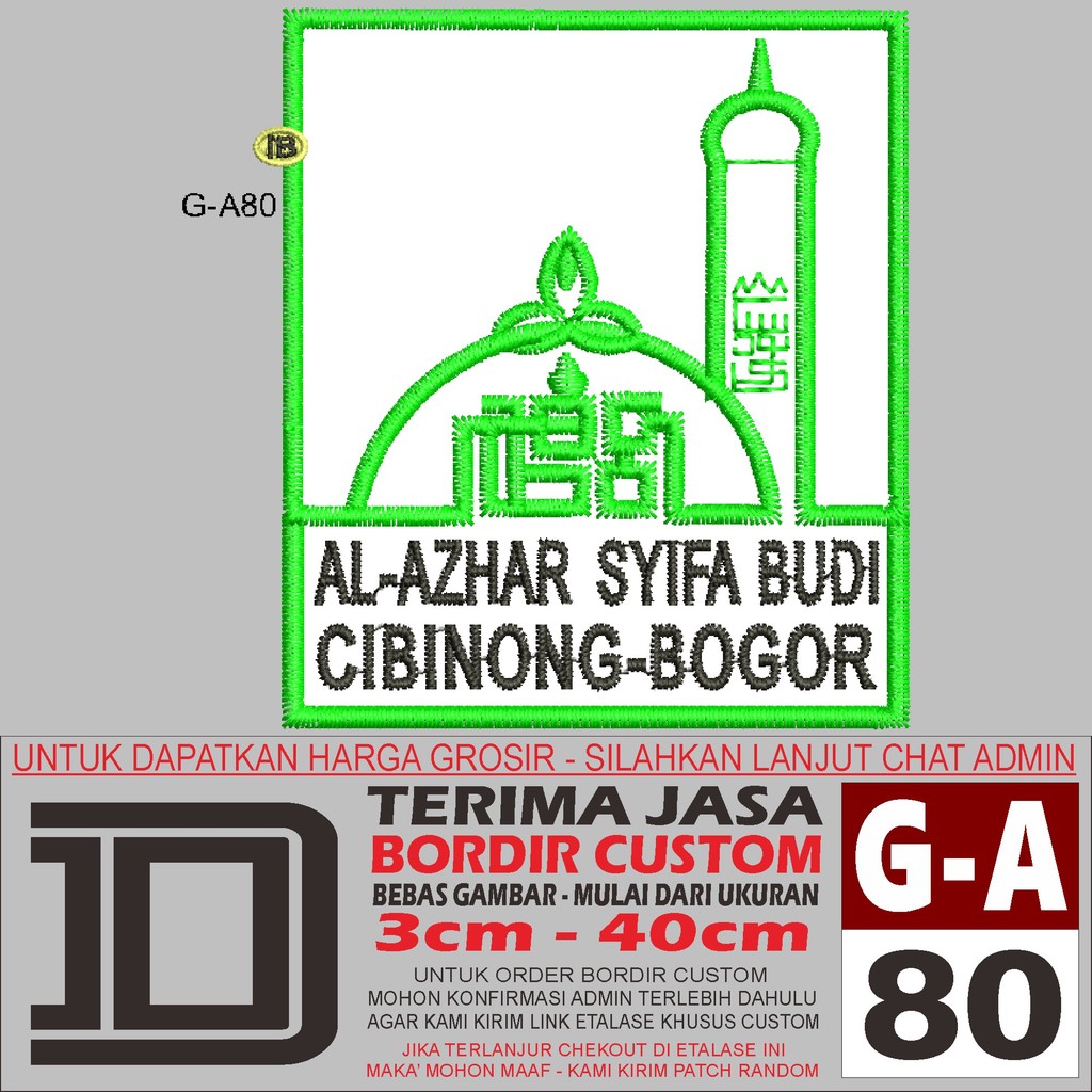680 AL AZHAR SYIFA BUDI CIBINONG-BOGOR  - PATCH BORDIR LOGO EMBROIDERY ACC