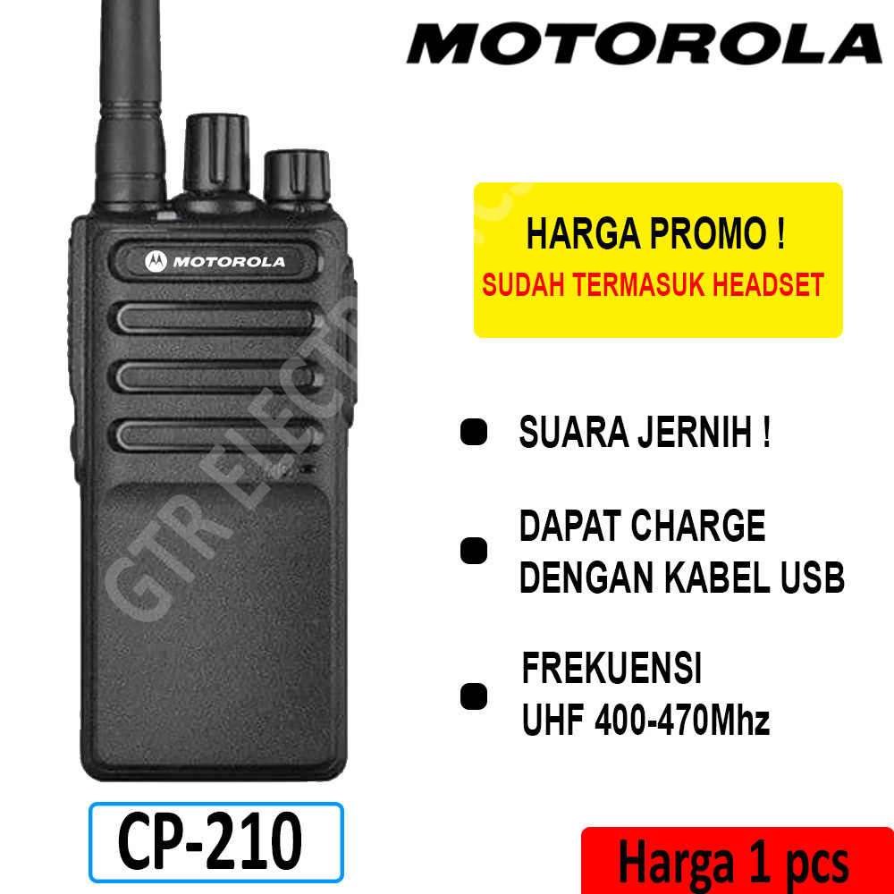HT Motorola CP210 UHF Handy Talky Walkie Talkie UHF 5W Radio Komuikasi Jarak Jauh