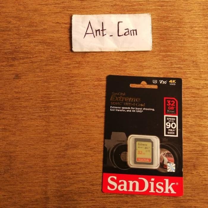 memori Sandisk 32gb extreme kamera DSLR Canon Nikon Sony fujifilm eosm