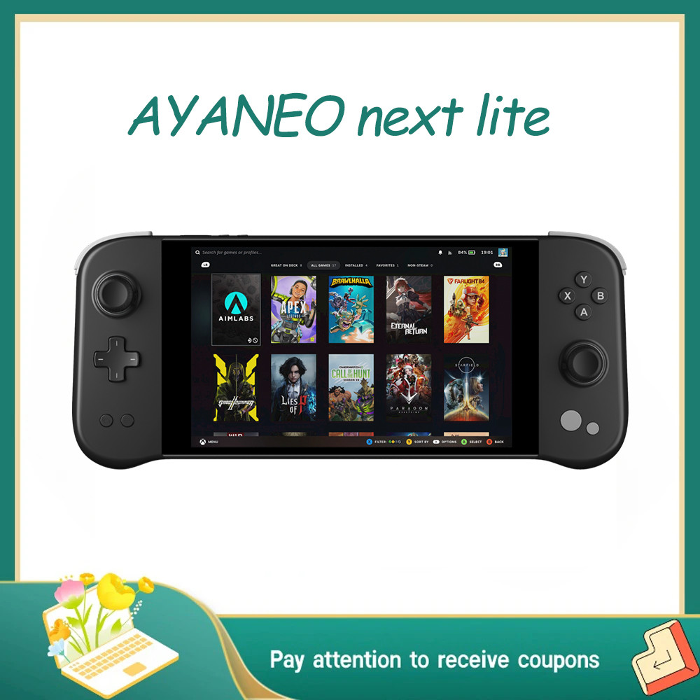 AYANEO Next Lite AMD Ryzen5 Linear Hall Joystick 7" 800P IPS original color screen handheld game con
