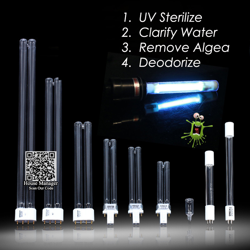 SUNSUN Aquarium UV Lamp, uv lamp ultraviolet filter water cleaner, uv sterilizer's lamp 3W/5W/7W/9W/