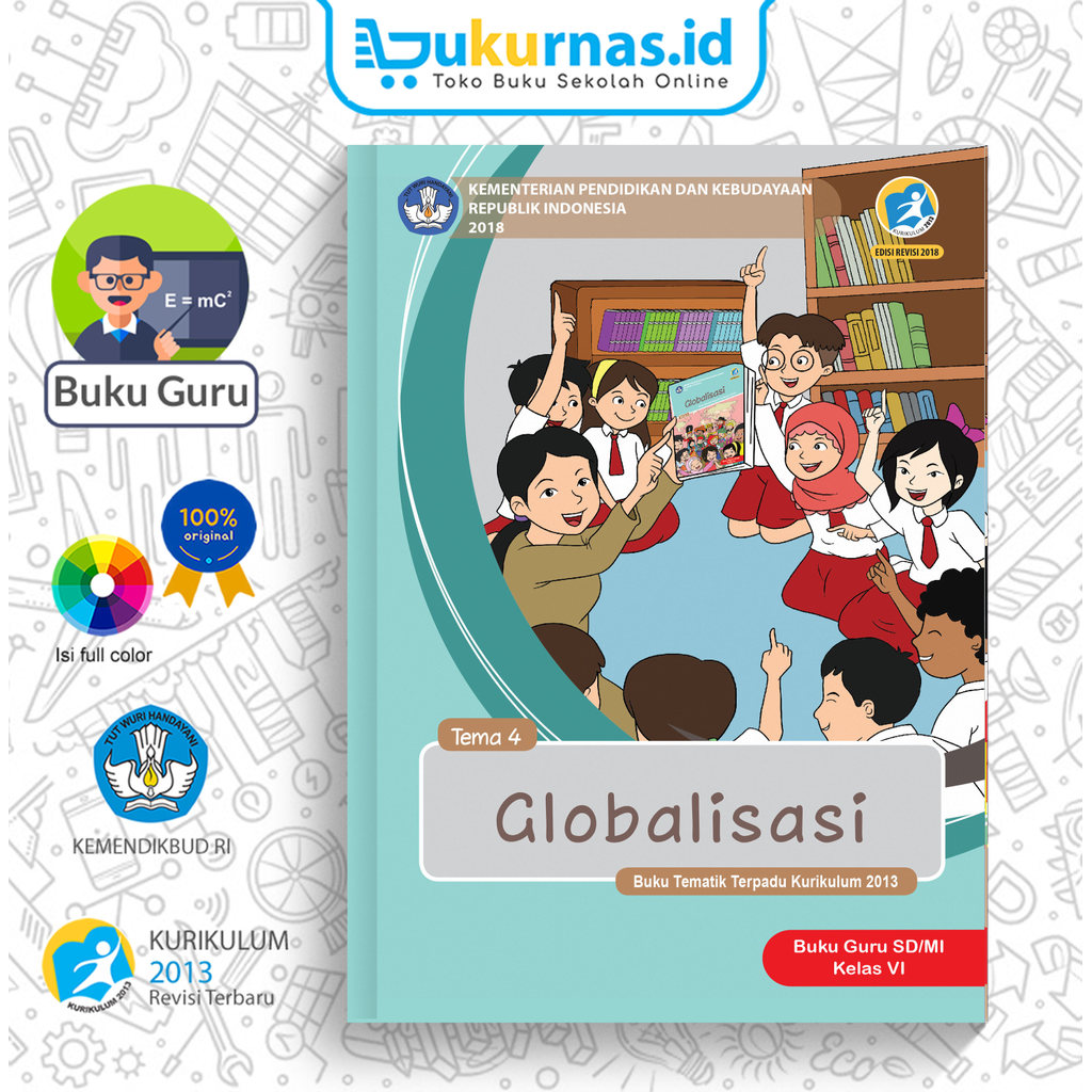 Buku Panduan Guru Tematik SD/MI Kelas 6 Tema 4 Globalisasi K13 Revisi Terbaru