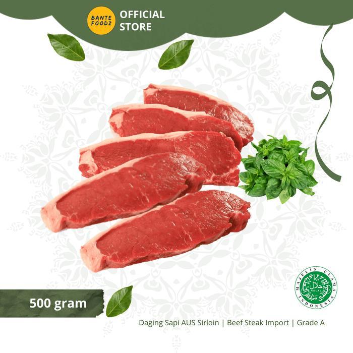 kfud- Daging Sapi Sirloin Steak Australia Beef Steak Import 1Kg