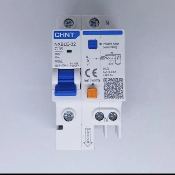 Rcbo Rccb Elcb Nxble-32 1P 1 Phase 16A 25A 30Ma Proteksi Setrum