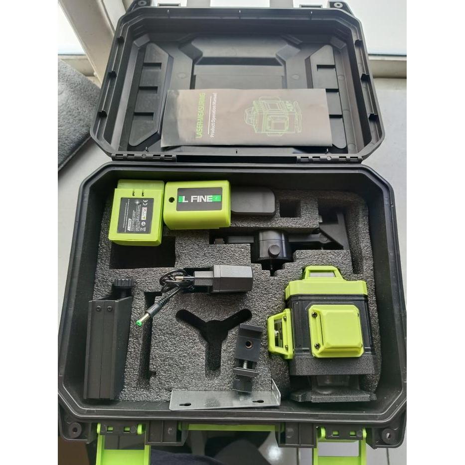 L-Fine Laser Level Green 16 Line 3/4D Super Powerfull With Remote Terbaru 