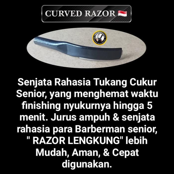NEW Razor Lengkung Tipe- C Barber, Salon & Pangkas, lebih Mudah Aman & Cepat, Kerik kanan kiri sama