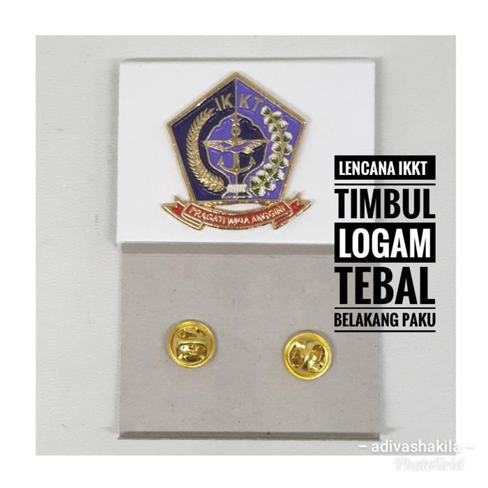 ADIVA-- LENCANA IKKT TIMBUL LOGAM / TIPIS KUNINGAN