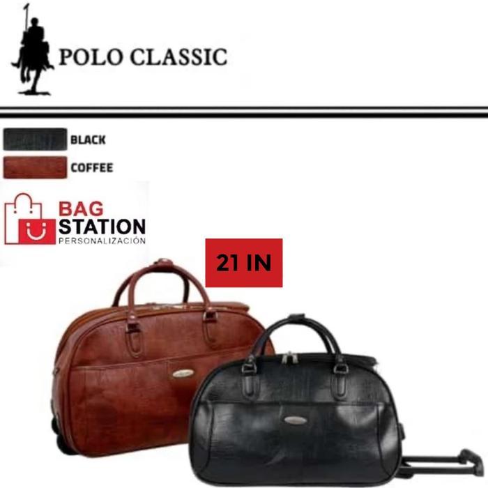 Meiga - Tas Koper Cabin Travel Bag Troli Troly Polo Classic 21 In 2 Roda Besar Original Tas Pakaian