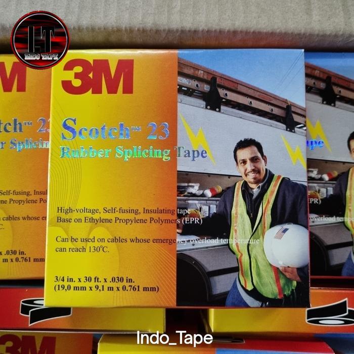 3M Scoth 23 Rubber /Isolasi Tarik Listrik/Tahan Air