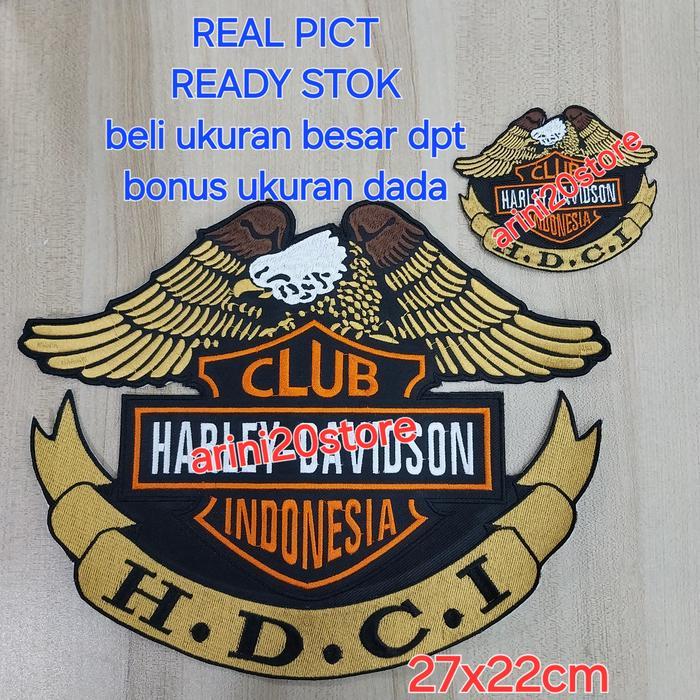 EMBLEM PATCH HARLEY DAVIDSON /HDCI BORDIR KOMPUTER