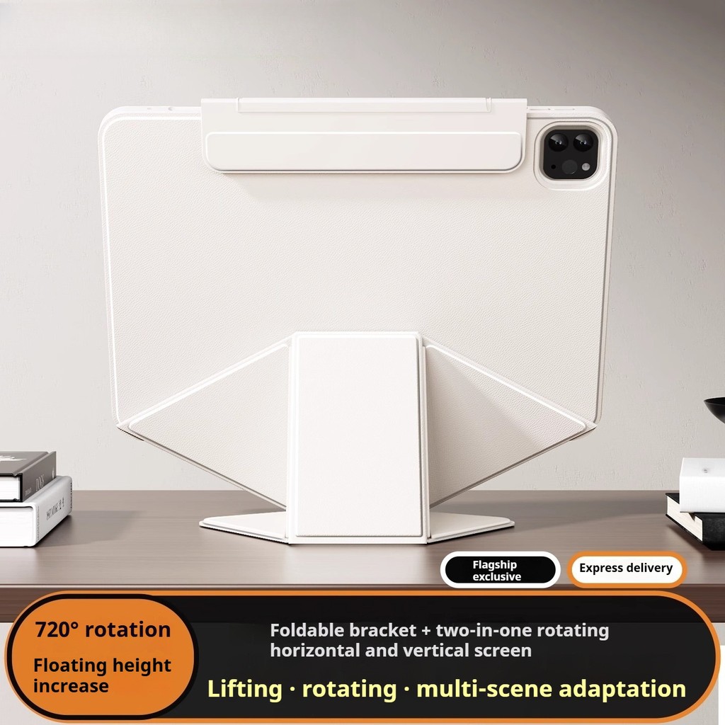 RBP for iPad 10/11th Increase Height Bracket Case, Magnetic Transparent back shell Cover iPad Pro 11
