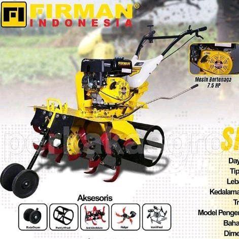 Firman Traktor Mesin Bajak Sawah Lahan Basah Kering FTL 820 Cultivator Tiller FTL820