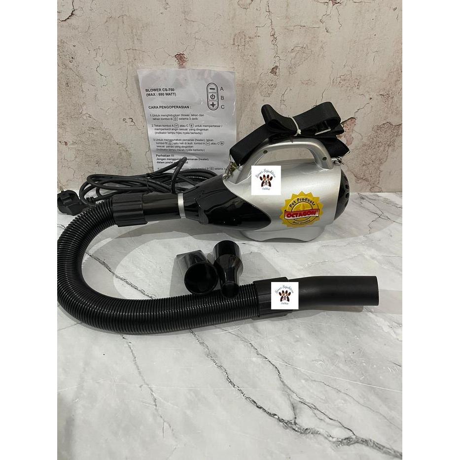 BERKUALITAS OCTAGON PET BLOWER ADJUSTABLE FAN - Blower Anjing Octagon CS-750 ORI