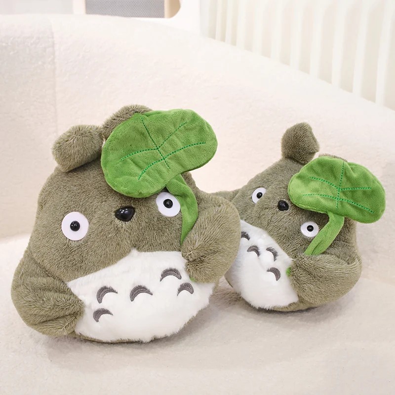 22/30cm Lovely Lotus Leaf Totoro Plush Toy Kawaii Fluffy Totoro Doll Stuffed Animal Totoro Plushies