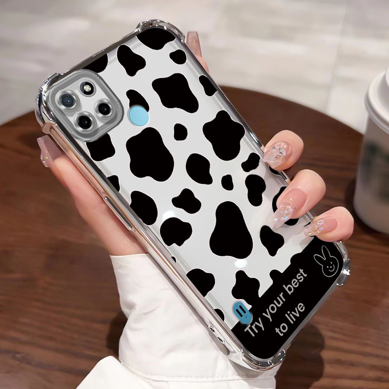Casing Hp Untuk Realme C21Y C25Y Case Casing HP Softcase silikon Empat sudut anti jatuh Kasing binti