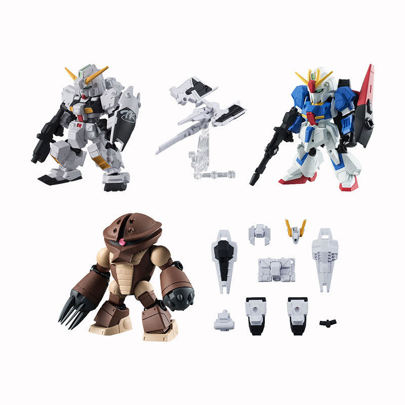 Bandai Gashapon Mobile Suit Ensemble (MSE) Gundam RX-78-2 Strike Hi-Nu Wing Astray ZZ Barbatos