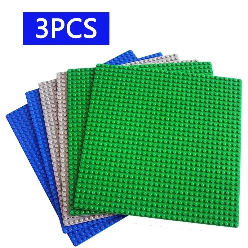 3Pcs Bricks Base Plate 32x32 32x16 Dots Classic Building Blocks Base Plate MOC Small Size Baseplate