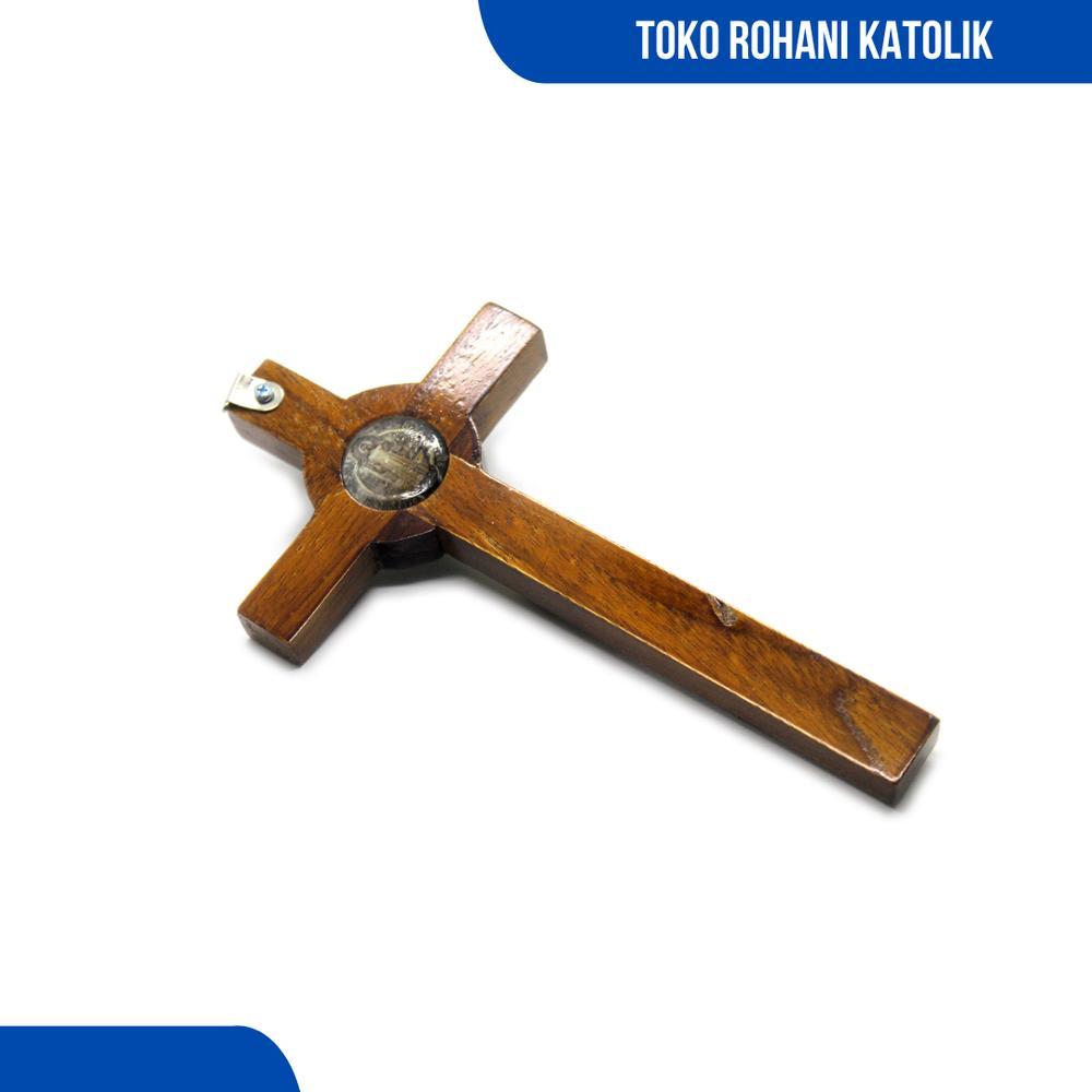 SALIB GANTUNG BENEDIKTUS / SALIB DINDING BENEDICT / SALIB GANTUNG KATOLIK / HIASAN DINDING - UKURAN