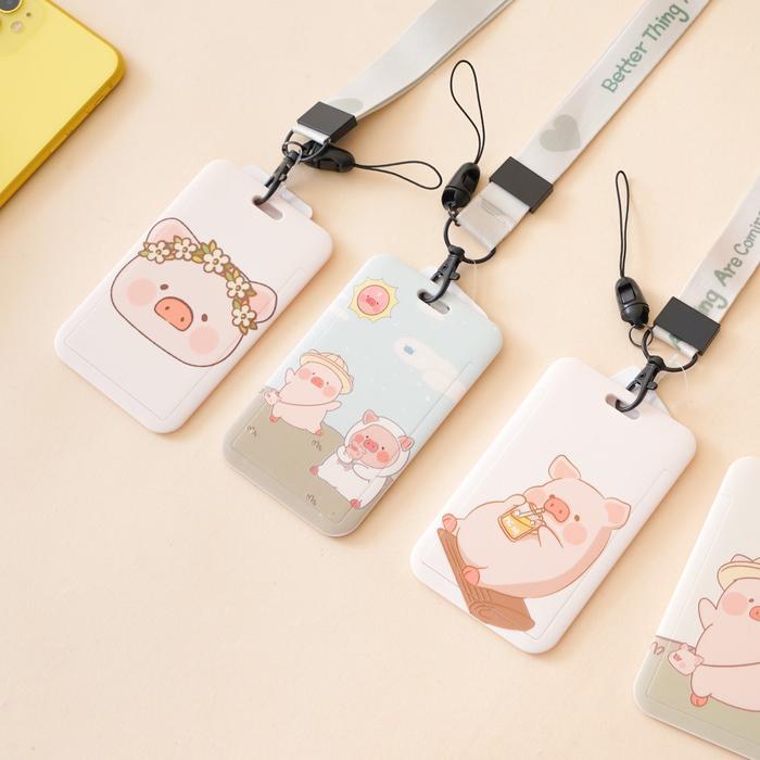 Ataru Holder Id Card Print 16 Tempat Kartu Lanyard Name Tag Holder Id Card Holder Lucu