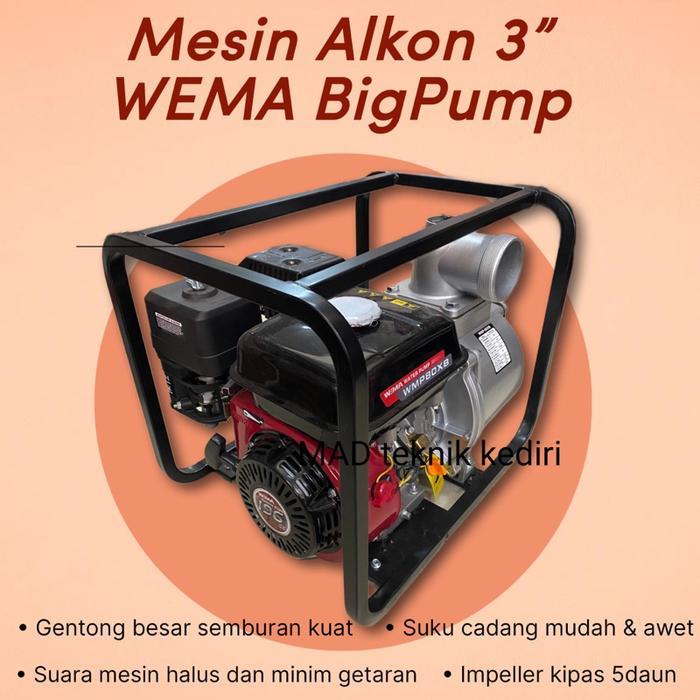 PALING LARIS Mesin Pompa air Sawah 3 inch Weima WEMA WMP80XB gentong besar Alkon Waterpump 3” WEMA b