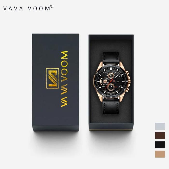 Jam Tangan Pria Vava Voom 216 Original Kronograf Kalender Analog Hadiah Watches Terlaris