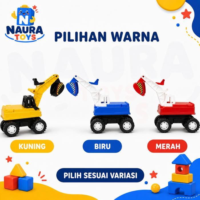 Best Seller Mainan Truk Excavator Anak Bisa Dinaiki Mobil Beko Bego Jumbo Dorong Putar 360 St2121