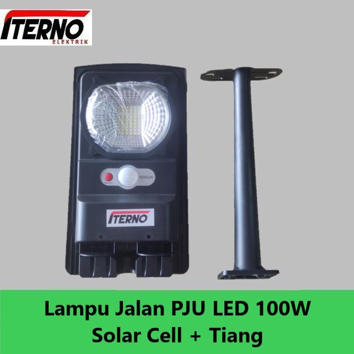 Lampu Jalan Pju Led 100W Solar Cell Tenaga Surya Iterno Diskon Sell