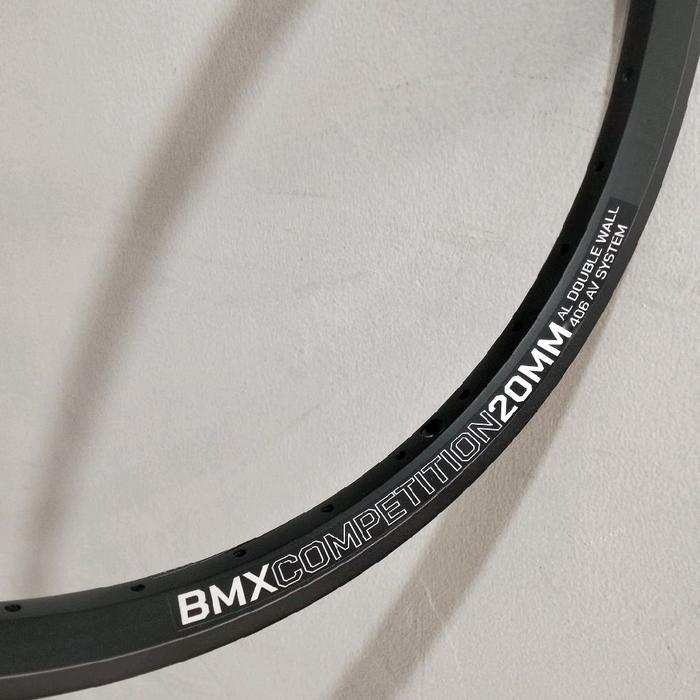TERLARIS Velg Sepeda BMX 20 inchi Pelek OXO BMX Competition 36hole 20mm Alloy Double wall black rims
