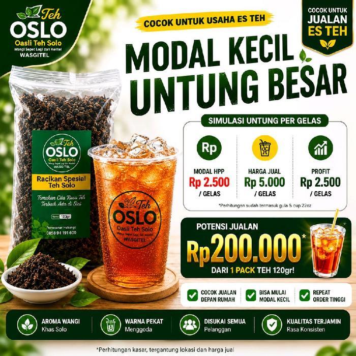 Teh Oslo Racikan Spesial Khas Solo Untuk Jualan Es Teh Wangi Sepet Kentel 120gr