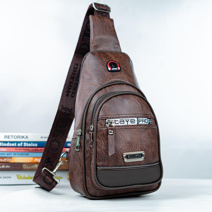 Eiger Wallets - Amstar Pu Leather Original Tas Selempang Pria Tas Kulit