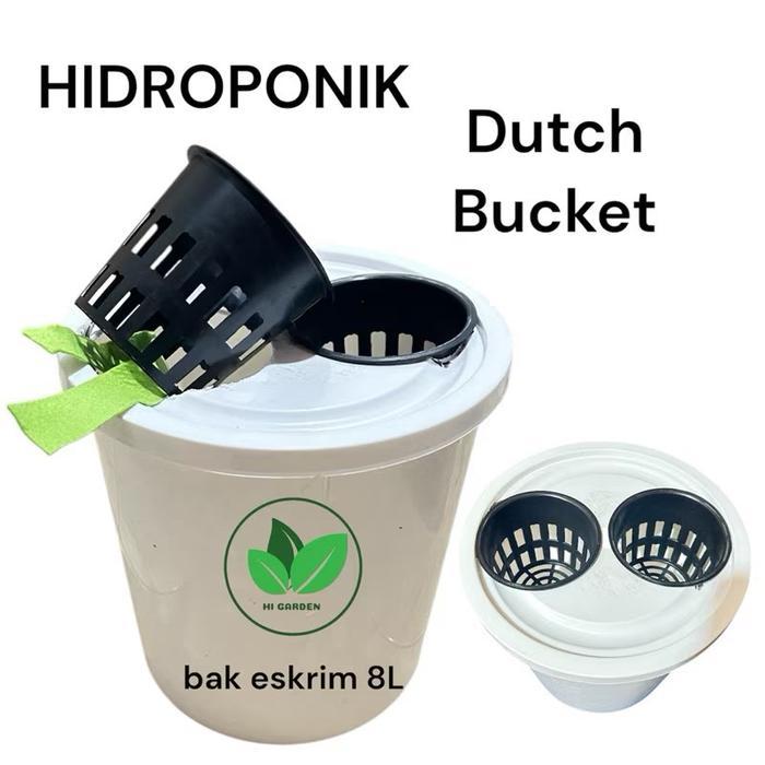 Premium Hidroponik Dutch Bucket Box Hidroponik 8L System Dutch Bucket Terlaris