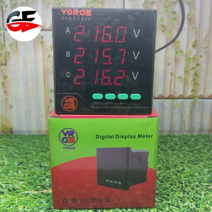 Digital Volt Meter 3 Phase Voltmeter 3Phasa Larkin Lr-Av33 3P