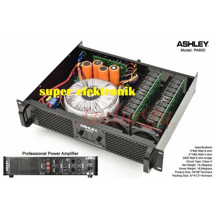 Power Amplifier Ashley PA 800 Original Ashley PA800