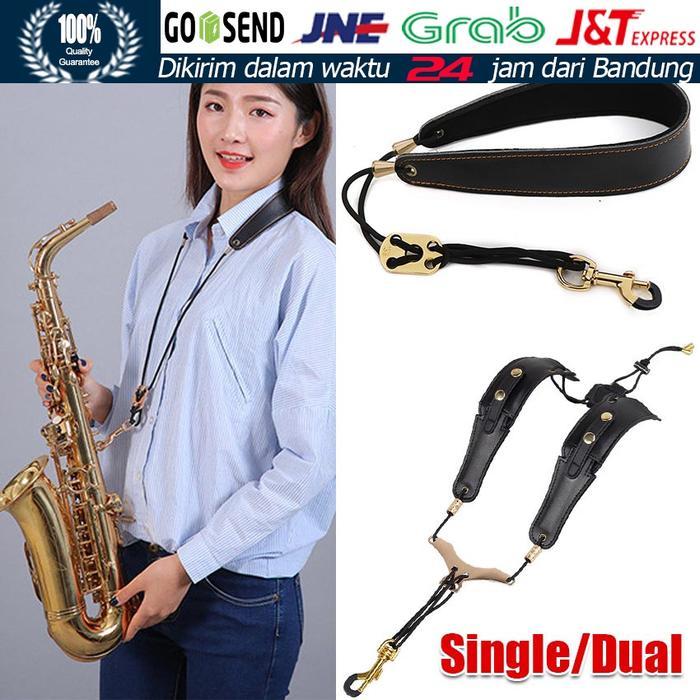 Strap Saxophone Dual Kulit Universal - Neck Strap Saxophone
