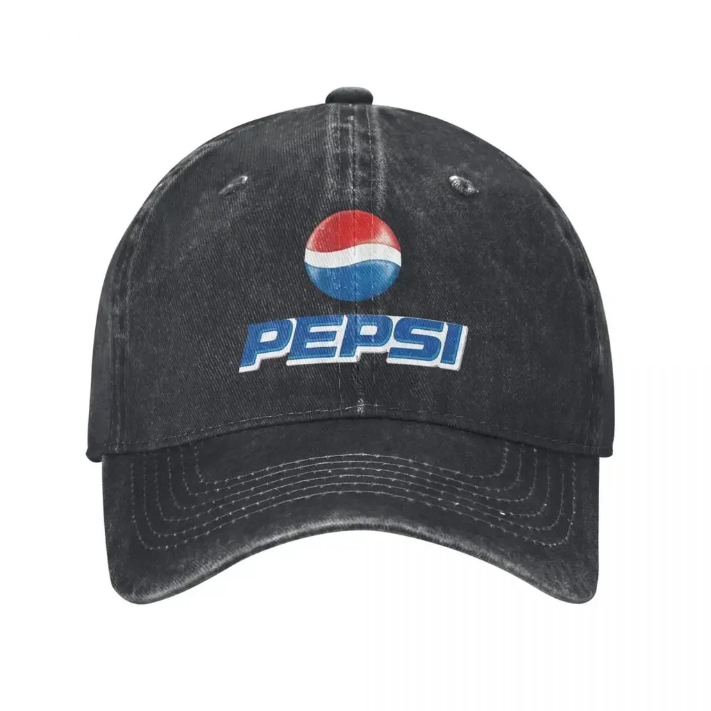 1969 PepsiED Logo Denim Baseball Cap Soft Drink Outdoor Gym Trucker Hat Summer Female Male Y2k Funny