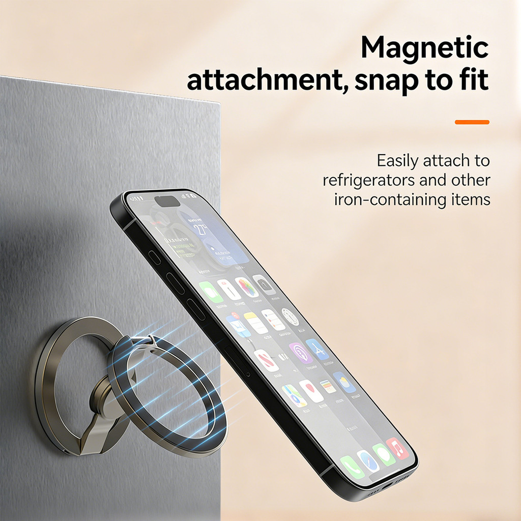 Fonken Double-Sided Magnetic Phone Holder 2 in1 Fingertip Spinner Magnet Grip Foldable Kickstand for