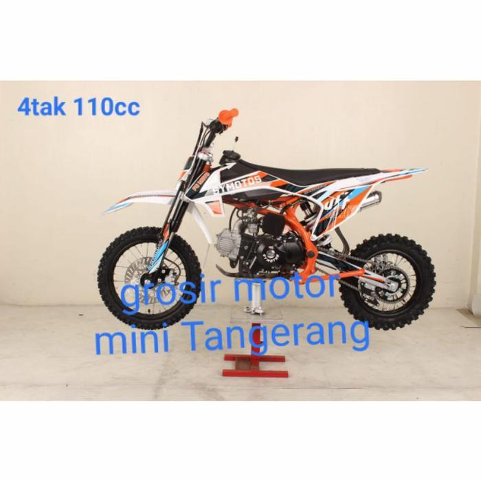 MOTOR MEDIUM TRAIL SY MOTOS 110CC METIC~ MOTOR CROSS ANAK 110CC - Hitam