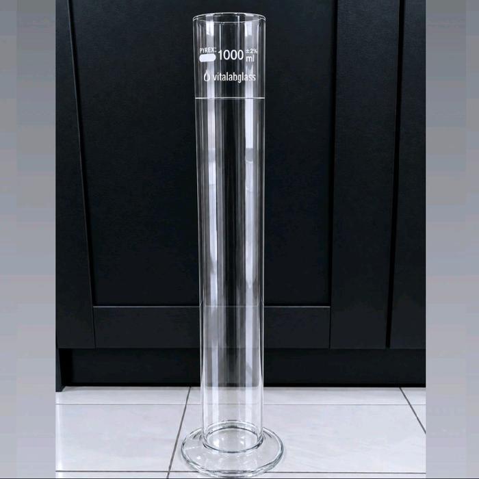 gelas ukur/gelas hydrometer jar 1000 ml pyrex